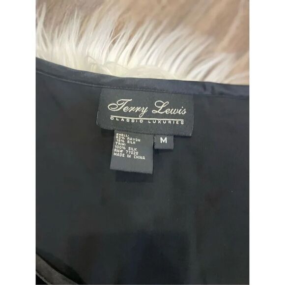 Terry Lewis Vintage velour silk (18) women’s medium black tailored lounge set - Picture 2 of 7